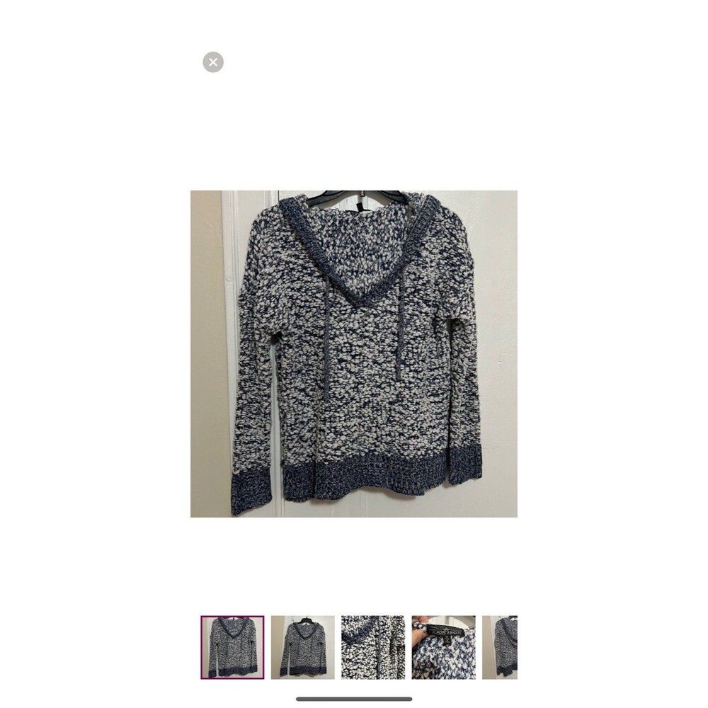 Blue white hoodie sweater cute